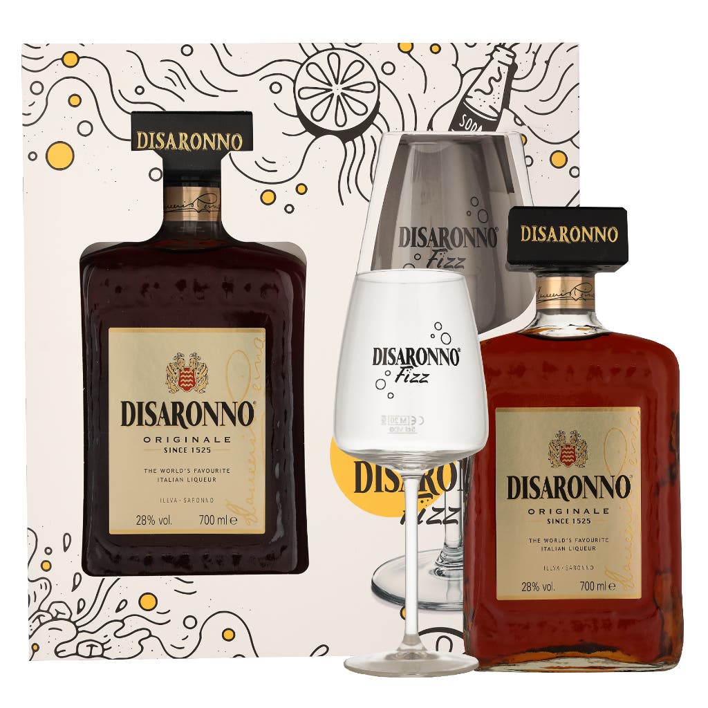 Disaronno + Fizz Glass 70cl