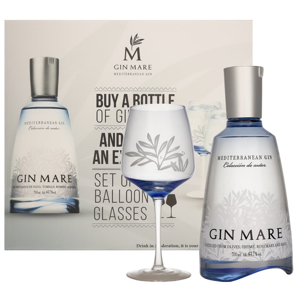 Gin Mare + 2 Glasses 70cl