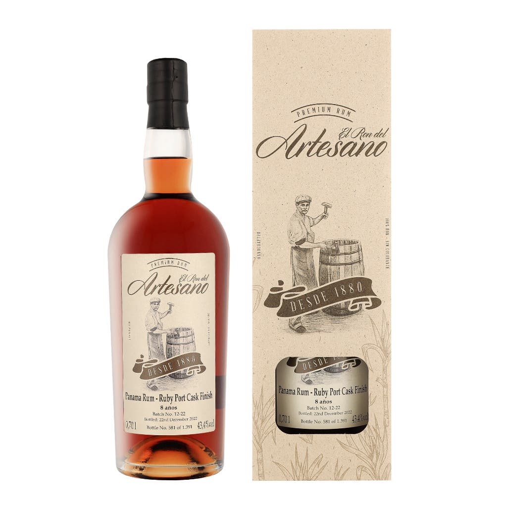 El Ron Del Artesano 8 Years Ruby Port Cask Finisch + GB 70cl